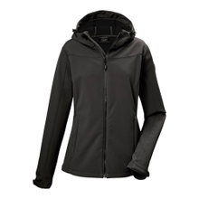 Killtec Softshell Jacket KOS 481 (Hood, windproof, water-repellent) black ladies